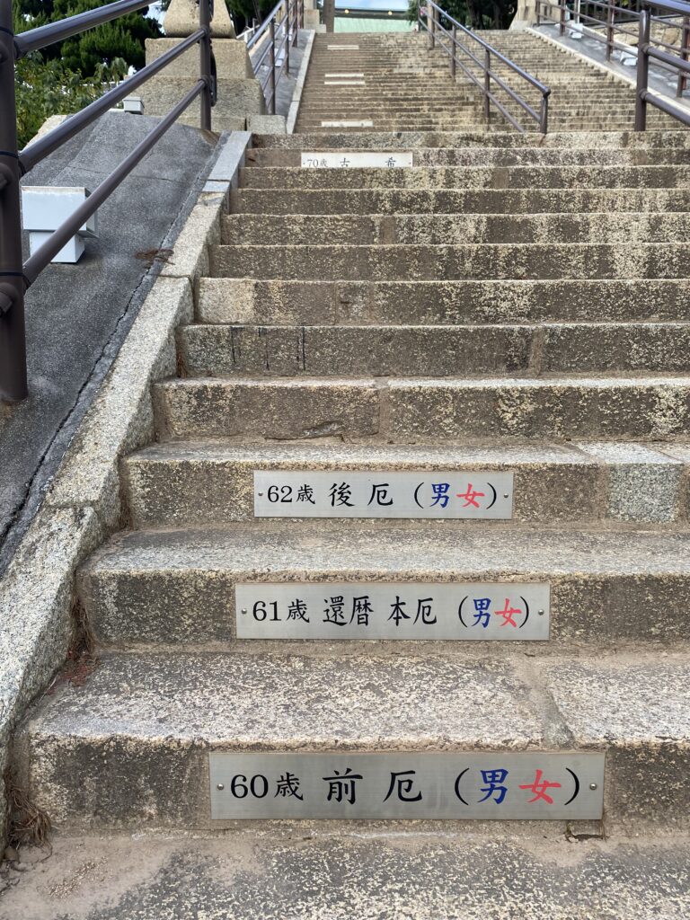 大歳神社の階段６０段より上。