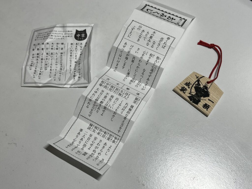 二枚のおみくじ結果