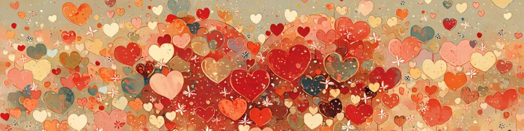 バレンタイン用ハート画像挿絵